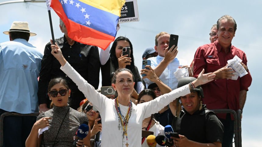 Nobel Peace Prize 2025 winner Venezuela's leader Machado