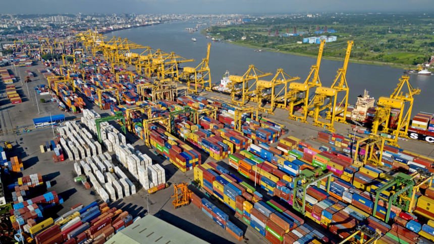 Chittagong port containers