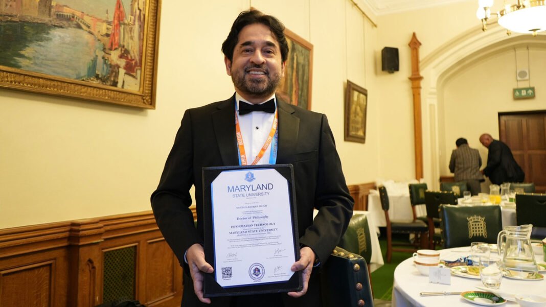 Contribution to ICT: Mustafa Islam Duke Honored at the British Parliament