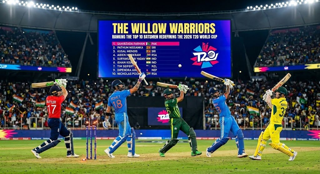 The Willow Warriors: Ranking the Top 10 Batsmen Redefining the 2026 T20 World Cup